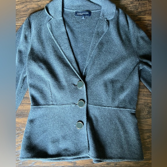 Gray Knit Blazer - Picture 2 of 5